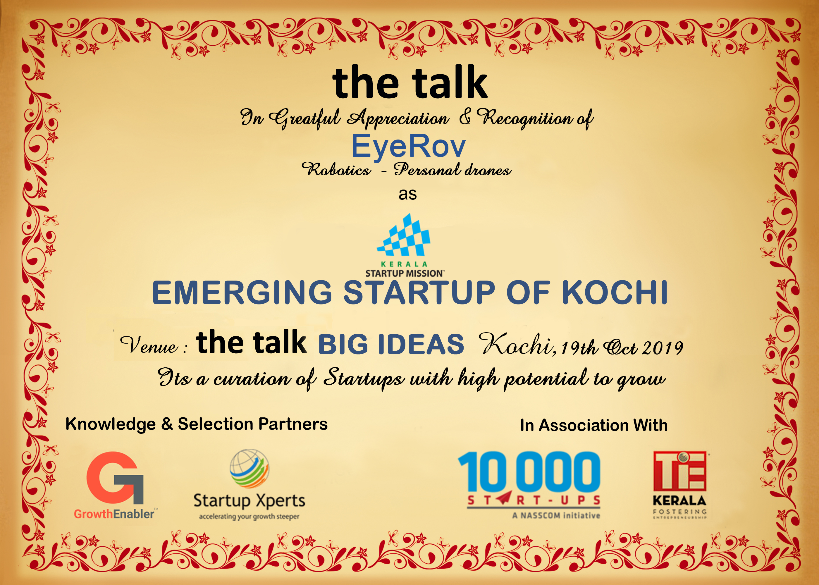 the talk - Big Ideas To Scale SME's And Startups The Westin, Hyderabad 